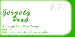 gergely prok business card
